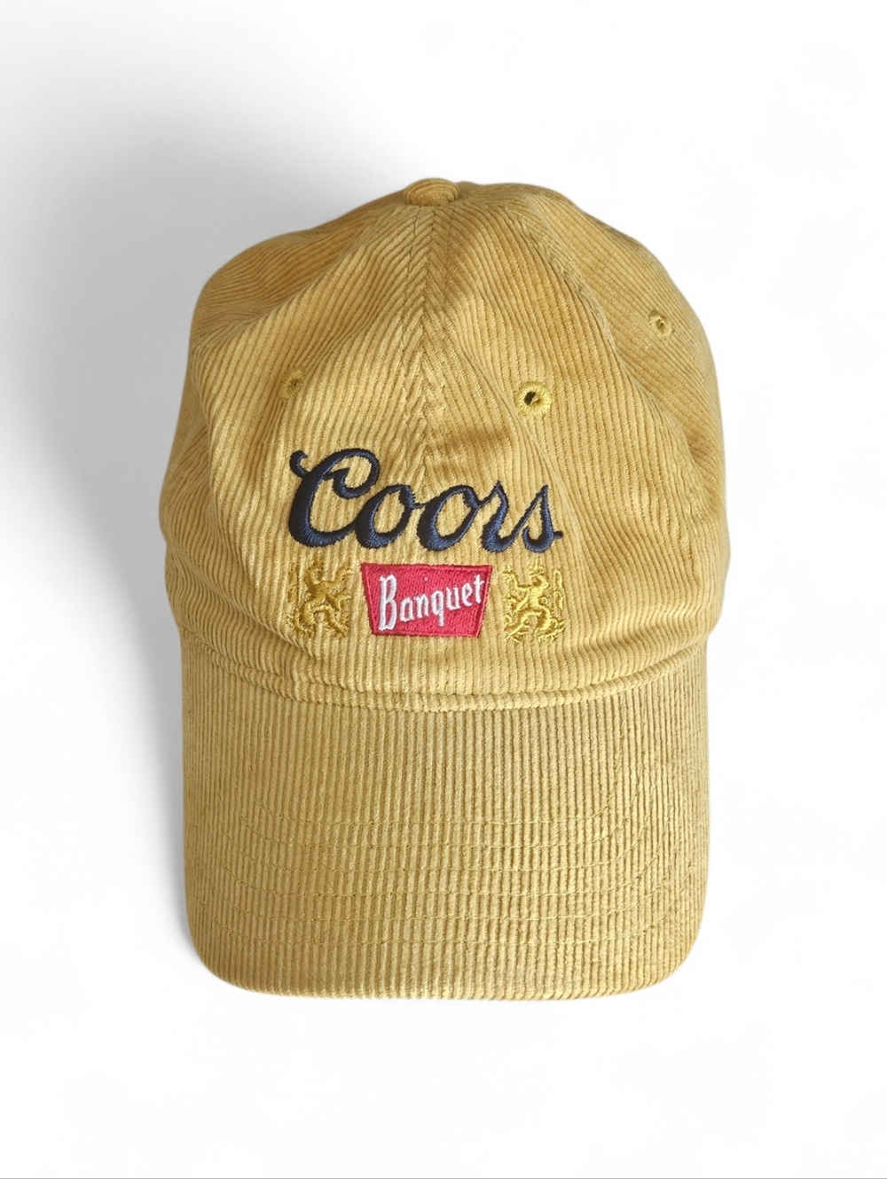 Coors Banquet Corduroy Hat Adjustable Strapback Tan Khaki OSFM